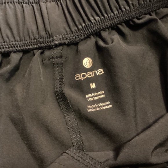 NWOT Apana Women's High Waist Black Paper Bag Shorts SZ Medium $45 - Picture 9 of 14